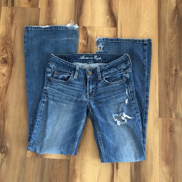 AE hipster ripped jeans size 0 - Picture 2 of 16